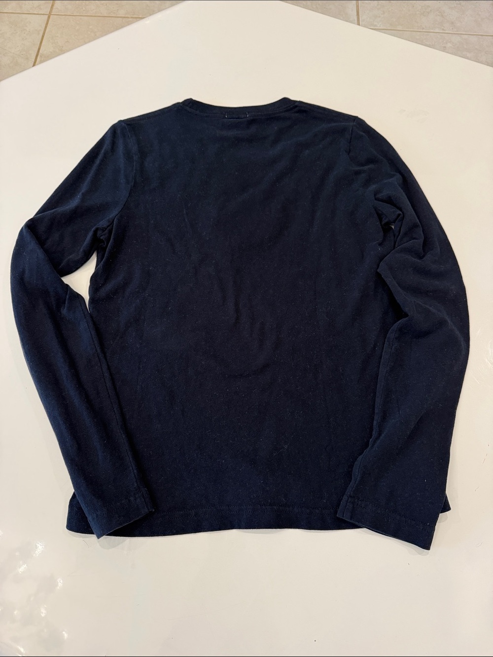 abercrombie kids Navy Long Sleeve Tee with Red Logo - Picture 5 of 13